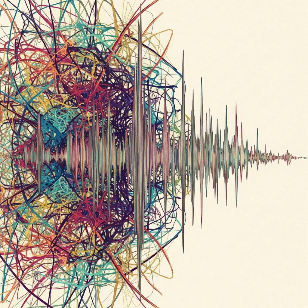 representation of managing auditory overload, relevant to autism sound sensitivity.