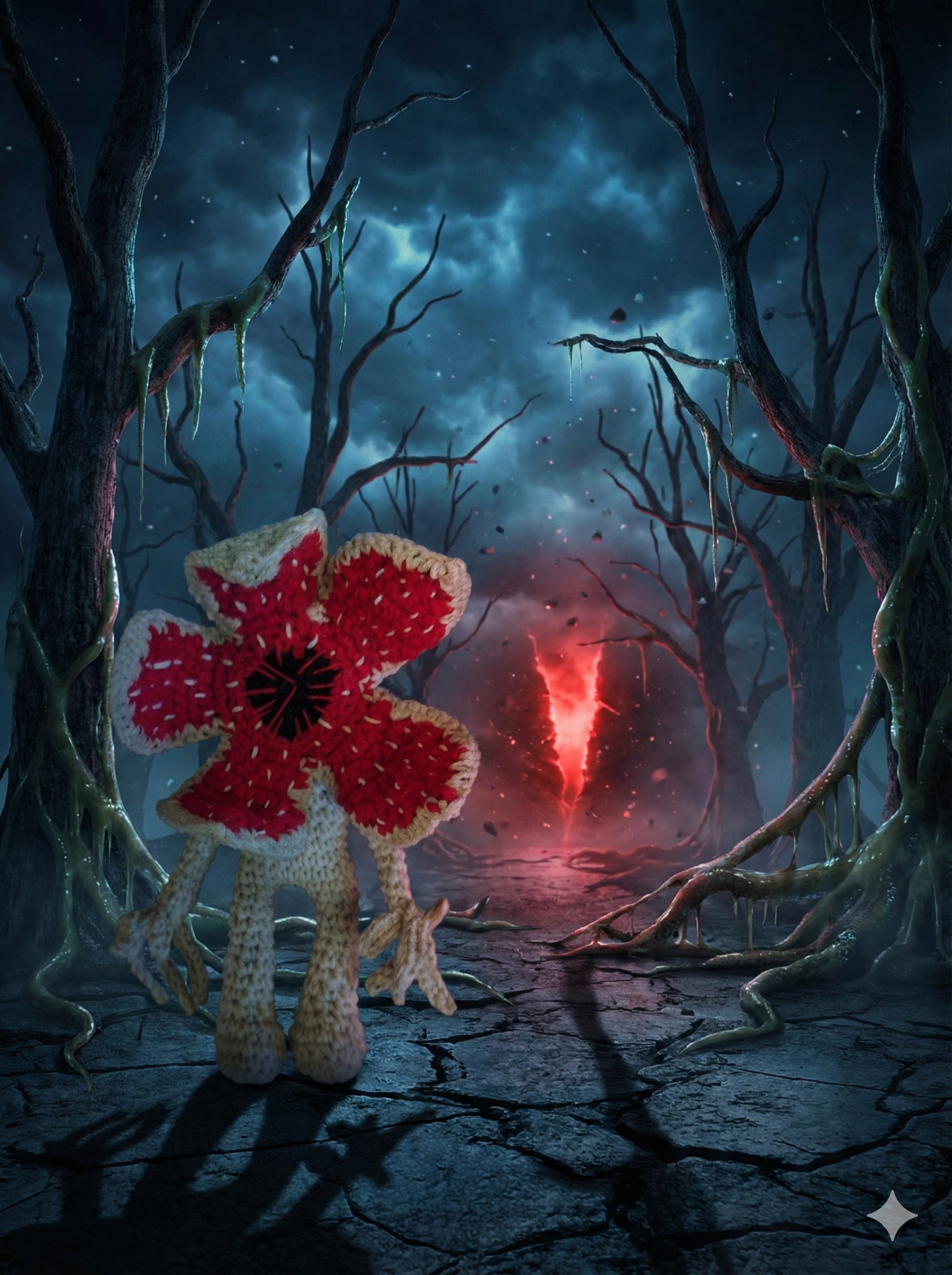 The Upside Down & The Hook: Crocheting a Demogorgon with a Little Help from AI